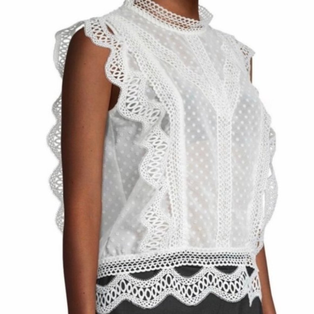 Stellah Lace Mockneck Tank - Picture 2 of 4